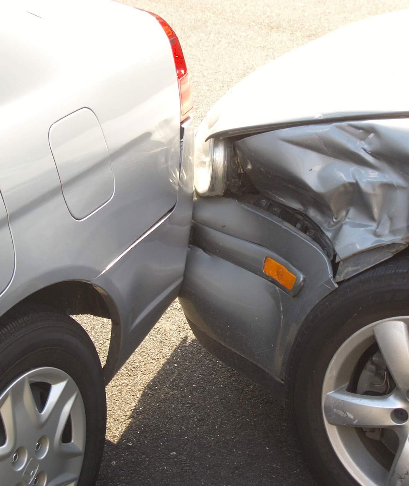 car accident in parking lot