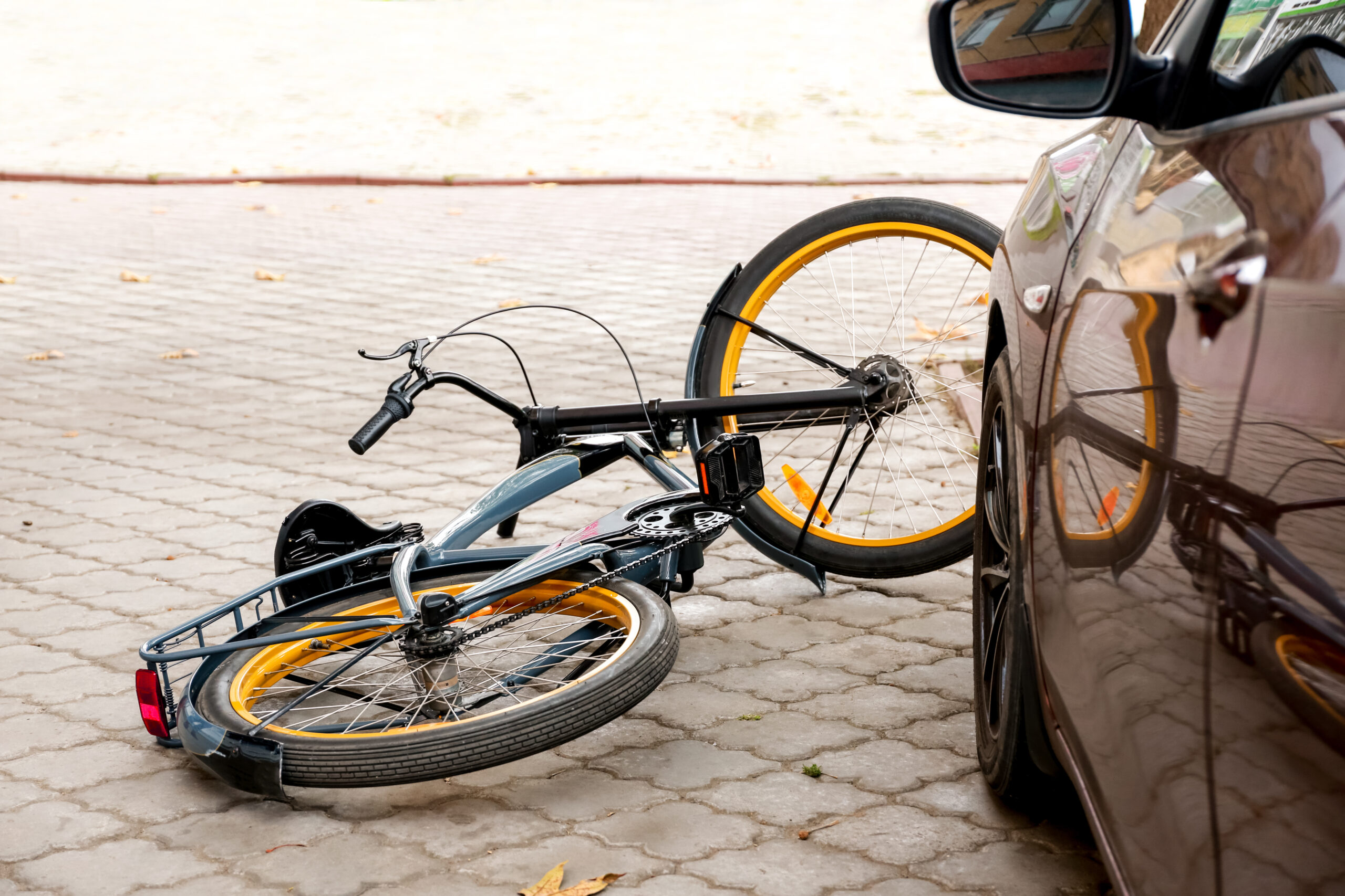 bicycle on street after crash